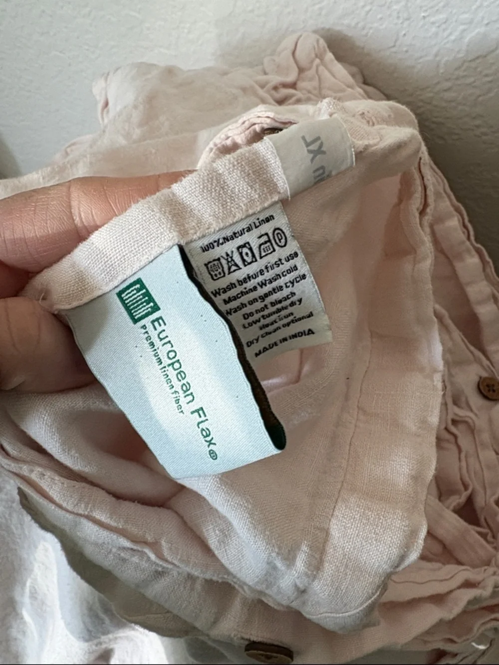SOL ORGANICS 100% euro linen duvet cover blush rose TWIN XL